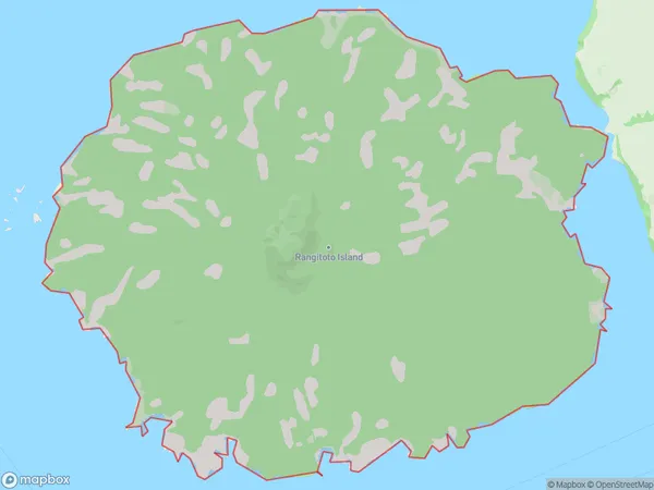 Rangitoto Island, Auckland Polygon Area Map