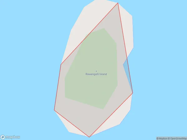 Rawengaiti Island, Waikato Polygon Area Map