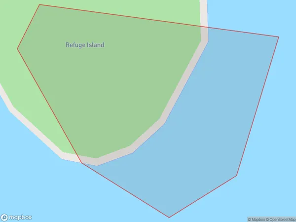 Refuge Island, Southland Polygon Area Map