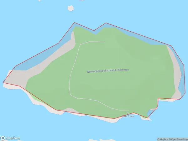 Rerewhakaupoko Island / Solomon, Southland Polygon Area Map