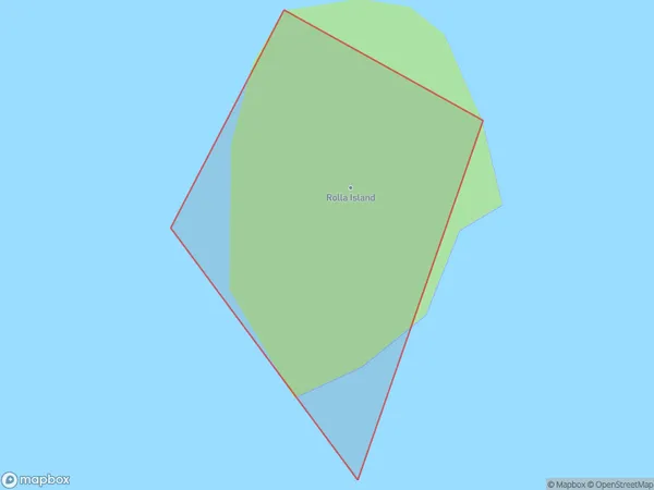 Rolla Island, Southland Polygon Area Map