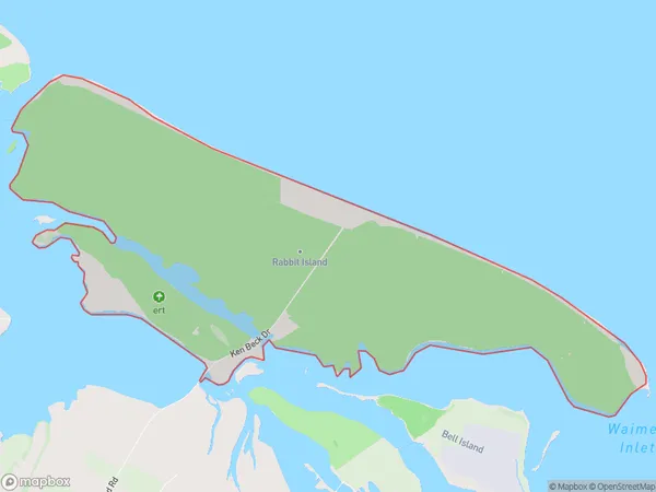 Moturoa / Rabbit Island, Tasman Polygon Area Map