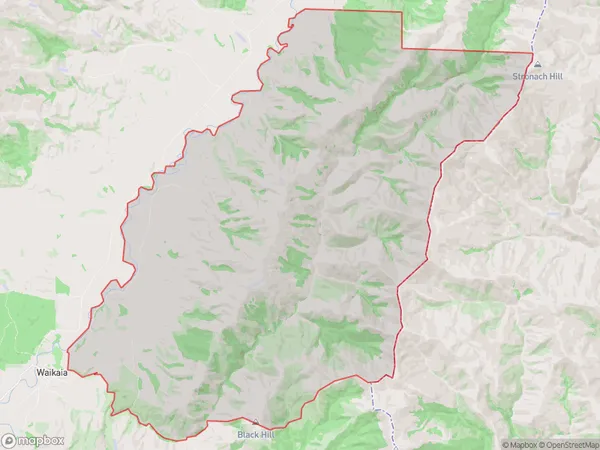 Argyle Hill, Southland Polygon Area Map