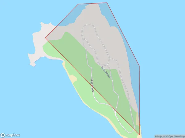 Ruby Island, Otago Polygon Area Map