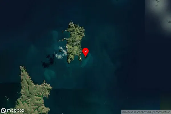 Sandy Bay Island,Auckland Satellite Map