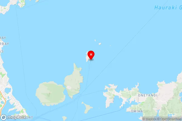 Sandy Bay Island,Auckland Region Map