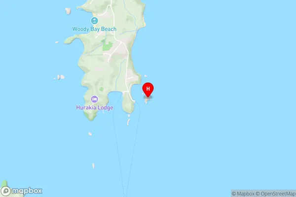 Sandy Bay Island,Auckland Area Map