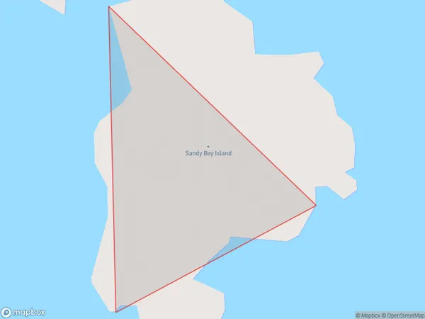 Sandy Bay Island, Auckland Polygon Area Map