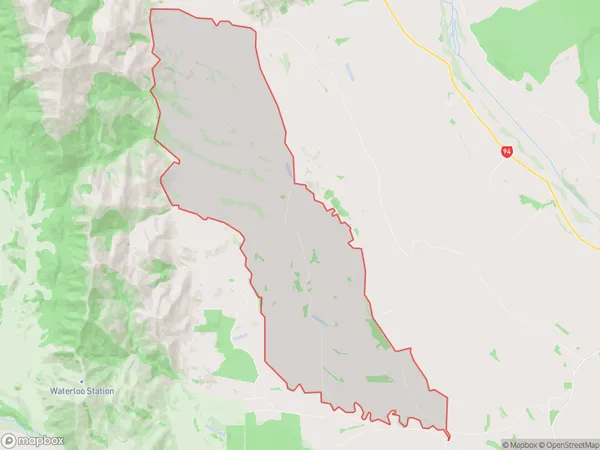 Hamilton Burn, Southland Polygon Area Map