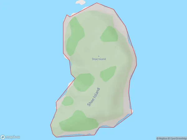 Shoe Island (Motuhoa), Waikato Polygon Area Map