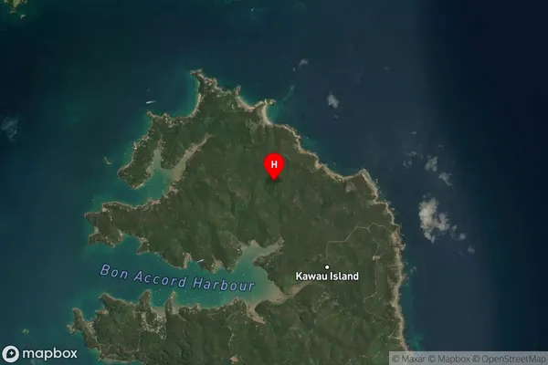 Kawau Island,Auckland Satellite Map