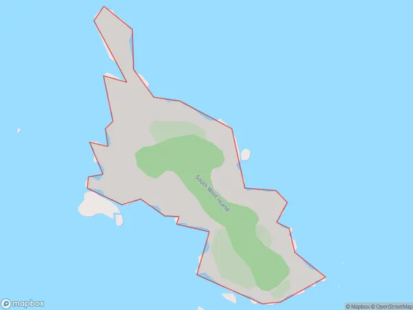 Moekawa / South West Island, Otago Polygon Area Map