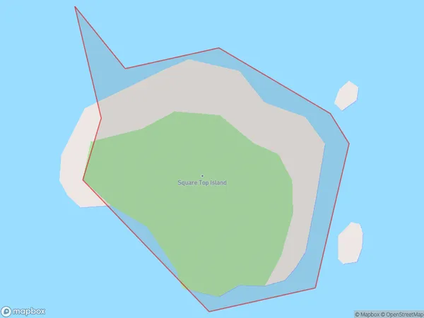 Square Top Island, Waikato Polygon Area Map