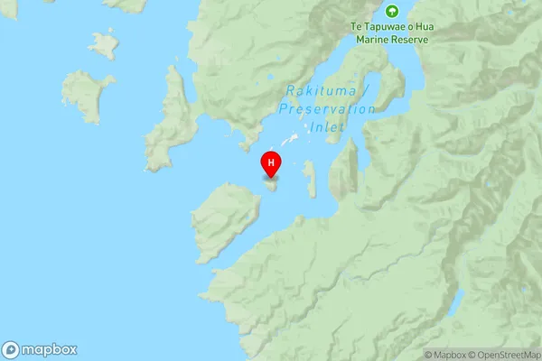 Steep-to Island,Southland Region Map