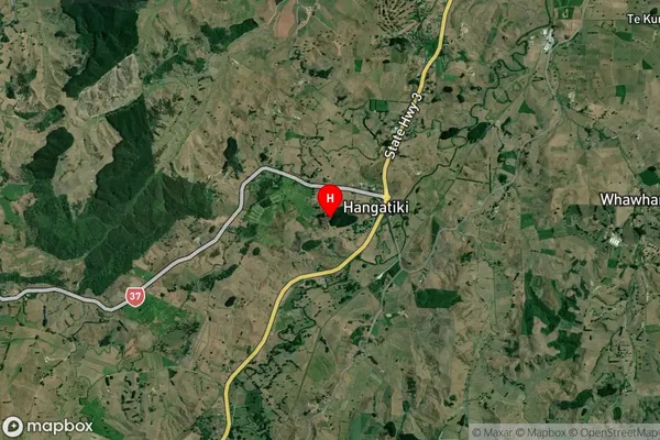 Hangatiki,Waikato Satellite Map