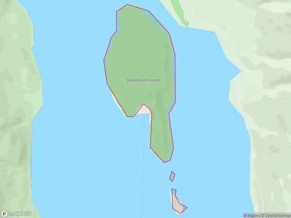 Stevensons Island, Otago Polygon Area Map