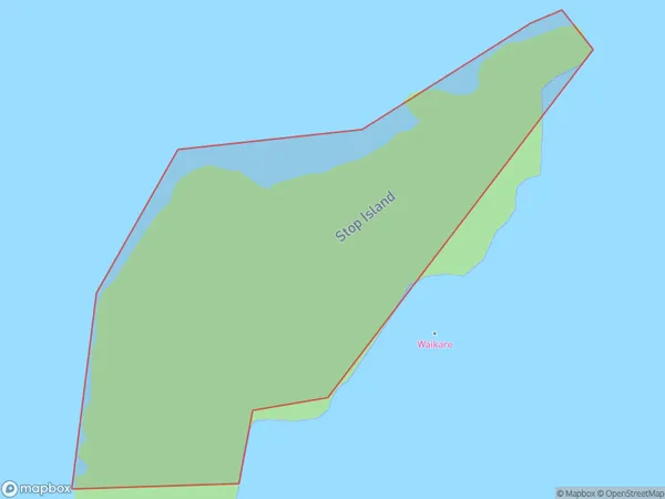 Stop Island, Southland Polygon Area Map