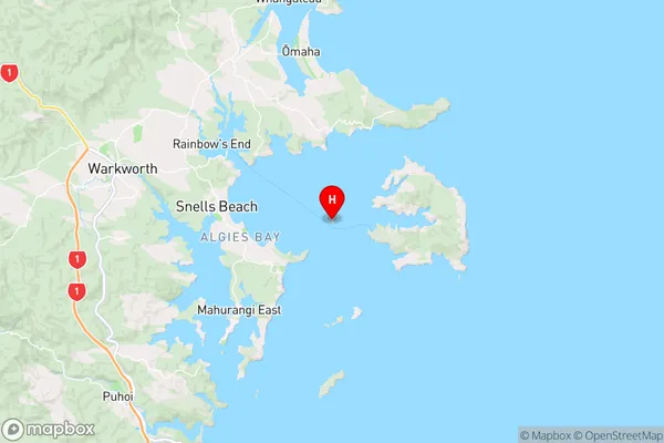 Takangaroa Island,Auckland Region Map