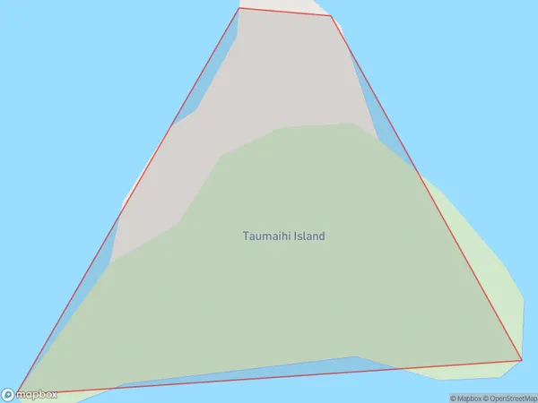 Taumaihi Island, Bay of Plenty Polygon Area Map