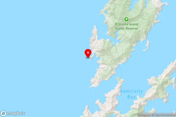 Taungahaika Islands,Marlborough Region Map