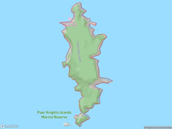 Tawhiti Rahi Island, Northland Polygon Area Map