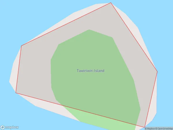 Tawiriwiri Island, Northland Polygon Area Map