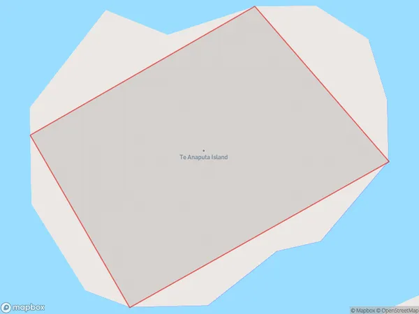 Te Anaputa Island, Northland Polygon Area Map