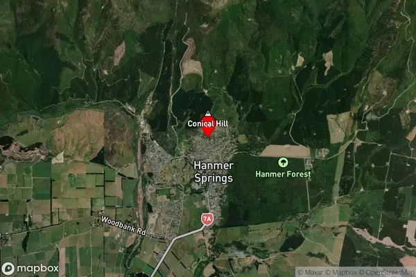 Hanmer Springs,Canterbury Satellite Map