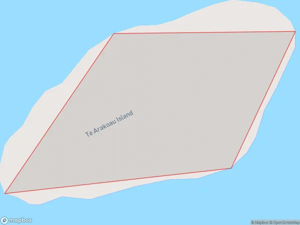 Te Arakoau Island, Hawke's Bay Polygon Area Map