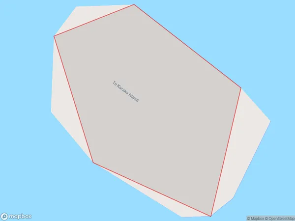 Te Karaka Island, Waikato Polygon Area Map