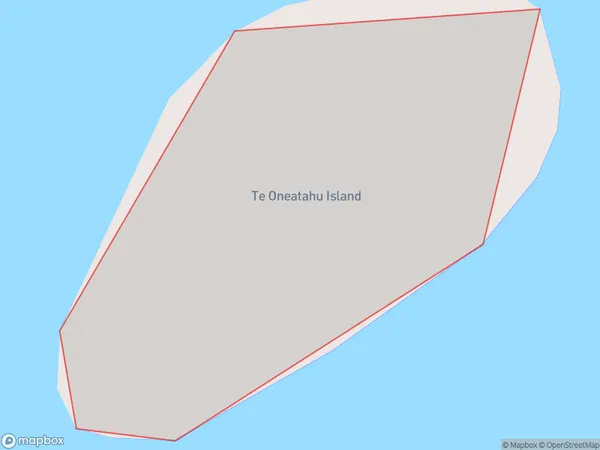 Te Oneatahu Island, Hawke's Bay Polygon Area Map