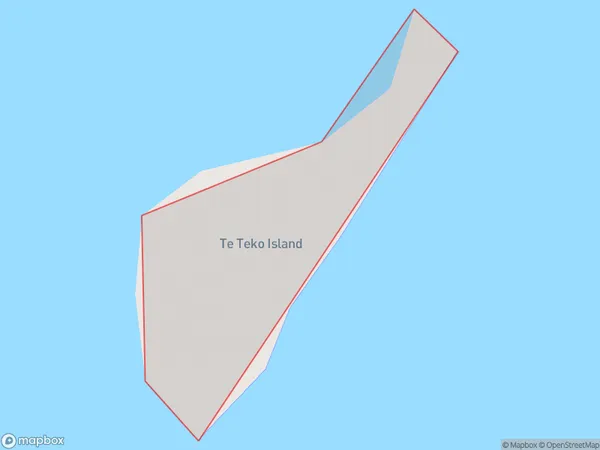 Te Teko Island, Waikato Polygon Area Map