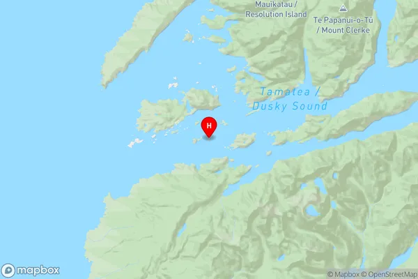 Thrum Cap,Southland Region Map