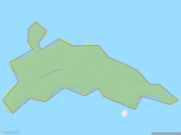 Tia Island / Entrance, Southland Polygon Area Map