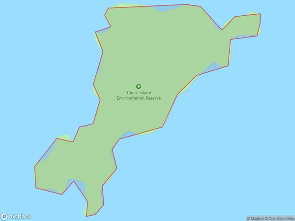 Tikore Island, Southland Polygon Area Map