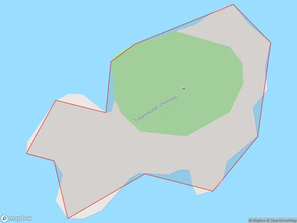 Timore Island / Chimneys, Southland Polygon Area Map