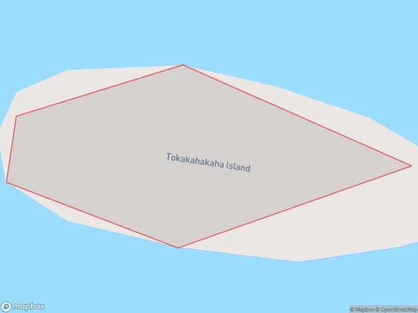 Tokakahakaha Island, Waikato Polygon Area Map