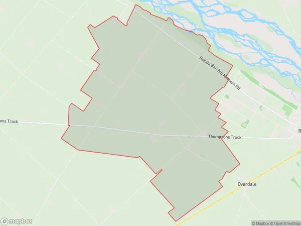 Hatfield, Canterbury Polygon Area Map