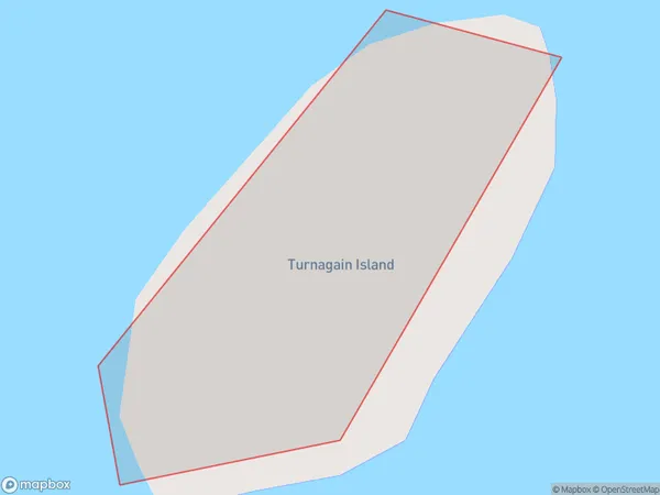 Turnagain Island, Canterbury Polygon Area Map