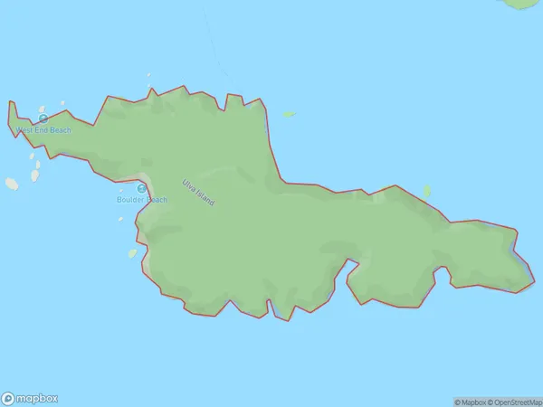 Ulva Island, Southland Polygon Area Map