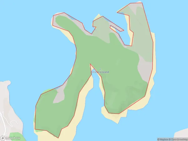 Uretara Island, Bay of Plenty Polygon Area Map