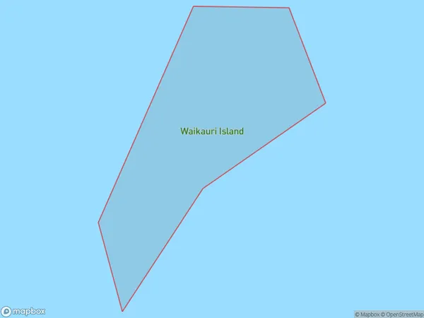 Waikauri Island, Auckland Polygon Area Map