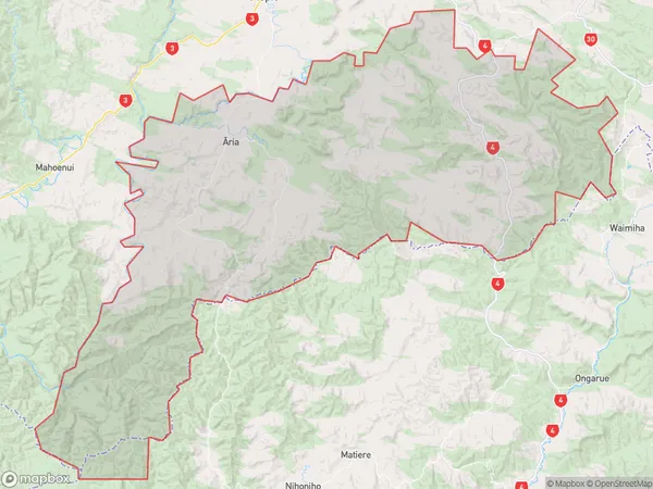 Aria, Gisborne Polygon Area Map