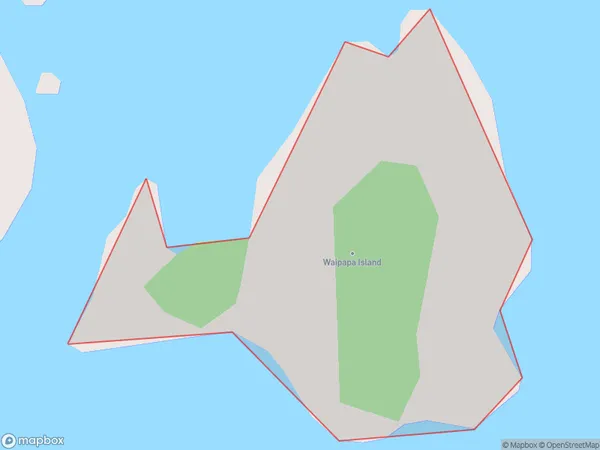 Waipapa Island, Waikato Polygon Area Map