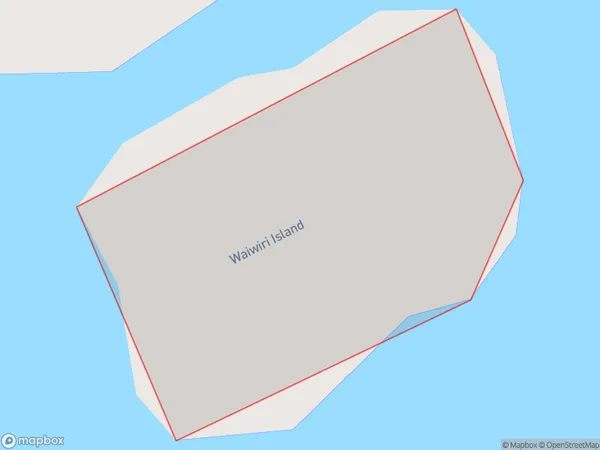 Waiwiri Island, Northland Polygon Area Map