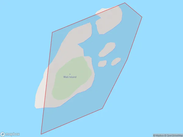 Wall Island, West Coast Polygon Area Map