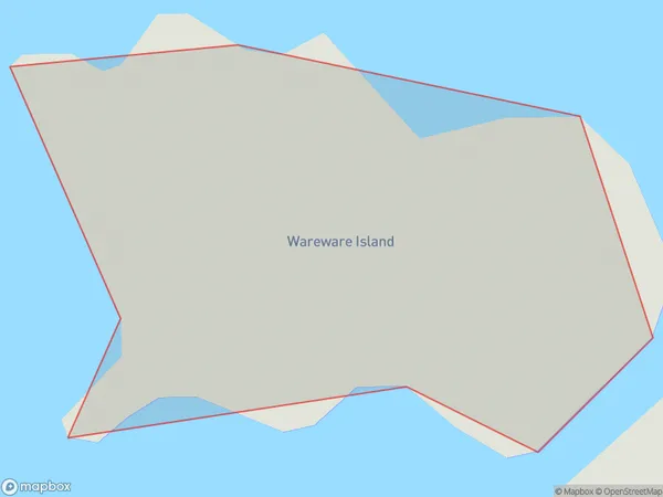 Wareware Island, Northland Polygon Area Map
