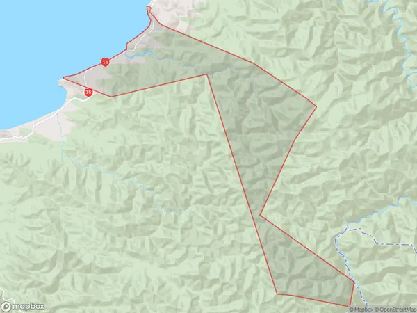 Hawai, Bay of Plenty Polygon Area Map