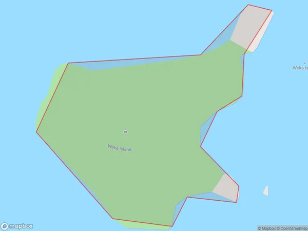 Weka Island, Southland Polygon Area Map