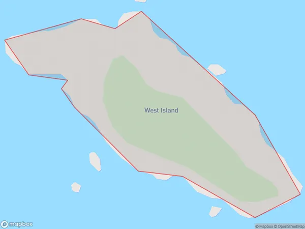 Ohau / West Island, Otago Polygon Area Map